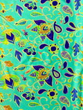Green & Purple Paisley
