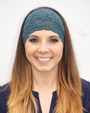 Dark Teal Lace Headband