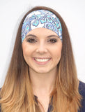White & Blue Paisley